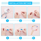 DIY Children's Day Gift Bracelets Making Kits, with Acrylic Beads and plastic Beads, Elastic Cord, with Polyester Outside and Rubber Inside, Mixed Color, Beads: 400pcs/set
