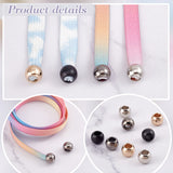 80Pcs 4 Colors Alloy European Beads, Large Hole Beads, Rondelle, Mixed Color, 9x7mm, Hole: 4.7mm, 20pcs/color