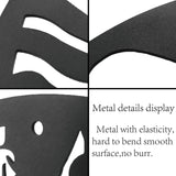 Iron Pendant Decorations, for Outdoor Garden Decoration, Eagle, Electrophoresis Black, 28x25cm