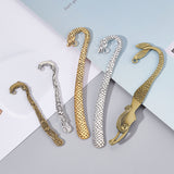 12Pcs 6 Style Alloy Bookmark Findings, with Hole, Dolphin & Mermaid & Dragon, Mixed Color, 81.5~123x20~35x2.5~4mm, Hole: 2.5~3.5mm, 2Pcs/style