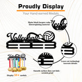 Sports Theme Iron Medal Hanger Holder Display Wall Rack, with Screws, Volleyball Pattern, 150x400mm