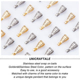 40Pcs 2 Colors 304 Stainless Steel Tube Bails, Loop Bails, Mixed Color, 15.5x6x6mm, Hole: 2mm, 20pcs/color