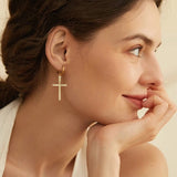 40Pcs 2 Colors Rack Plating Alloy Pendants, Cross Charms, Religion, Platinum & Golden, 37.5x21x2.7mm, Hole: 1.6mm, 20pcs/color