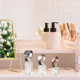 3Pcs 3 Styles C-Shaped Single Watch Display Stands, Bracelet Display Rack Holder Stand for Counter/Showcase Use, Clear, 4x6x12.4~16.5cm, 1pc/style