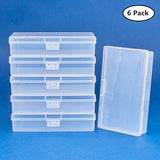 Plastic Bead Containers, Cuboid, Clear, 13.2x7.7x3cm, 6pcs, Carton: 20x15x10cm