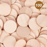 Unfinished Natural Beech Wood Cabochons, Flat Round, BurlyWood, 30.5x3.5mm