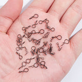 150Pcs 3 Styles 304 Stainless Steel Quick Change Hook Line Connector, Fishing Swivel Fly Snap Clips Hooks, Gunmetal, 5.5~11x2.5~5x1.8~2.5mm, Hole: 0.9~1.2mm & 1.5~4mm, 50pcs/style