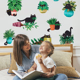 PVC Wall Stickers, Wall Decoration, Plants Pattern, 390x1180mm