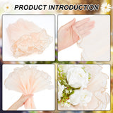 Wrinkled Wavy Gauze Yarn Flower Bouquets Wrapping Packaging, Suitable for Valentine's Day Gift Giving Decoration, PeachPuff, 28x0.15cm