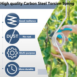 16Pcs High Carbon Steel Torsion Spring, Stainless Steel Color, 111x20x6mm, Hole: 12.5mm