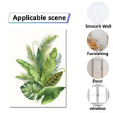 PVC Wall Sticker, Rectangle Shape, for Window or Stairway Home Decoration, Leaf, 190x140mm, 8sheets/set