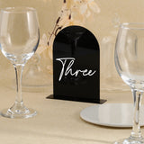 Arch Acrylic Blank Place Cards, for Wedding, Restaurant, Birthday Party Decorations, Black, 120x29.7x150mm