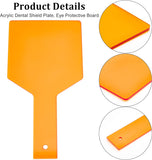 Acrylic Dental Shield Plate, Eye Protective Board, Orange, 240x126x0.5mm, Hole: 7mm