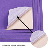 Jewelry Flocking Cloth, Polyester, Self-adhesive Fabric, Rectangle, Blue Violet, 29.5x20x0.07cm