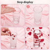 Vase Fillers for Centerpiece Floating Candles, including Satin Circular Artificial Rose Petals, with Plastic Imitation Pearl Undrilled/No Hole Beads, Mixed Color, Beads: 10~20mm, 140pcs, Petals: 43~55x32~45x0.2~0.5mm, 60pcs