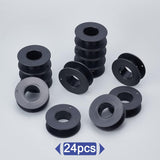 Plastic Thread Bobbins, for Embroidery and Sewing Machines, Black, 55x20mm, Hole: 3mm