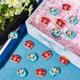 16Pcs 2 Style Television/Telephone Food Grade Silicone Beads, Chewing Beads For Teethers, DIY Nursing Necklaces Making, Mixed Shapes, 25.5~30x24~30x9.5mm, Hole: 3mm, 8pcs/style