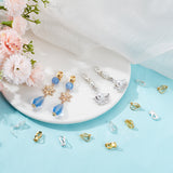 100Pcs 2 Colors Brass Clip-on Earring Findings, for Non-Pierced Ears, Golden & Silver, 13x6x8mm, 50Pcs/color