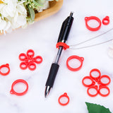 60Pcs 3 Style Silicone Pendant, for Electronic Stylus & Lighter Making, Red, 16~29x12~24.5x6~7mm, Hole: 2.5~3mm, Inner Diameter: 8~20.5mm, 20pcs/style