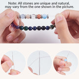 DIY Bracelet Making, with Tibetan Style Alloy Spacer Beads, Elastic Crystal Thread, Natural/Synthetical Gemstone Beads, Iron Collapsible Big Eye Beading Needles, Sharp Steel Scissors, Mixed Color, 140x108x30mm