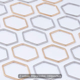 Brass Linking Rings, Hexagon, Platinum & Golden, 22x22.5x1mm, 160pcs/box