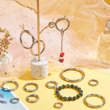 16Pcs 8 Styles Alloy Spring Gate Rings, for Handbag Ornaments Decoration, Ring, Platinum, 17~61.6x3.5~5mm, Hole: 10~50mm, 2pcs/style