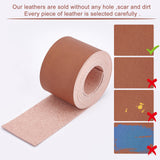 PU Leather Fabric, for Shoes Bag Sewing Patchwork DIY Craft Appliques, Sienna, 5x0.13cm, 2m/roll