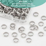 202 Stainless Steel Beads, Rondelle, Stainless Steel Color, 7x3mm, Hole: 4.5mm, 200pcs/box