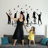 PVC Wall Stickers, for Wall Decoration, Musical Note Pattern, 280x780mm