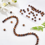 Grade AB Natural Tiger Eye Round Beads Strands, 10~10.5mm, Hole: 1.2mm, about 36pcs/strand, 15.5 inch, 2 strands