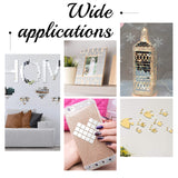 200Pcs 3D Mirror Square Acrylic Mosaic Wall Sticker, for Home Decoration or DIY Crafts, Silver, 24.5x24.5x1.5mm