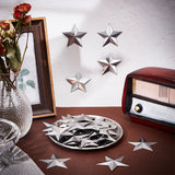 80Pcs Iron Display Decorations, Metal Star Ornament, Platinum, 53x53x0.1mm