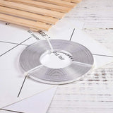 Aluminum Wire, Flat, Silver, 5mm, about 32.8 Feet(10m)/roll