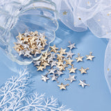 304 Stainless Steel Pendants, Star, Golden & Stainless Steel Color, 15x12~12.5x4mm, Hole: 1mm, 30pcs/color, 2colors, 60pcs/box