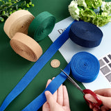 5 Rolls 5 Colors Flat Polyester Cord/Band, Webbing Garment Sewing Accessories, Mixed Color, 25mm, about 5 yards/roll, 1 roll/color