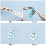 DIY Navigation Themed Earring Making Kits, Including Alloy Pendants, Freshwater Shell Pendants, Glass & Synthetical Turquoise Beads, Brass Glass Links Connectors, Brass Earring Hooks, Antique Silver