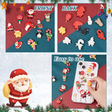 55pcs 11 styles Opaque Christmas Resin Cabochons, Reindeer & Hat & Snowman & Santa Claus, Mixed Shapes, Mixed Color, 21.5~32x13~25x4~9.5mm, 5pcs/style