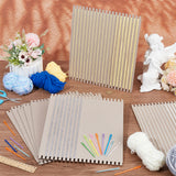 Knitting Tool Kits, Including 8Pcs Cardboard Weaving Looms, 16Pcs Large Eye Plastic Sewing Needles, Mixed Color, Loom: 30x25x0.2cm, Needle: 92x6x3mm & 71x4x3mm