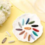 16Pcs 8 Color Plastic Blank Oval Brooch Pins, Scarf Hijab Lapel Pin Buckles for Ladies Hair Dressing Accessories, Colorful, 36x13.5x9mm, 2Pcs/color