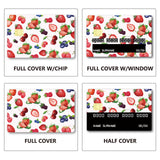 PVC Plastic Waterproof Card Stickers, Self-adhesion Card Skin for Bank Card Decor, Rectangle, Fruit, 186.3x137.3mm
