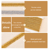 2 Cards 2 Colors Metallic Centipede Braid Lace Trimming, Craft Ribbon for Bridal, Costume, Jewelry, Crafts and Sewing, Mixed Color, 5/8 inch(15mm), about 15 yards(13.716m)/card, 1 card/color