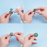 DIY Ring Making Sets, with Adjustable Brass Ring Shanks and Transparent Clear Glass Square Cabochons, Mixed Color