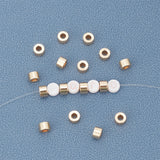 50Pcs Brass Spacer Beads, Column, Golden, 6x4mm, Hole: 3mm