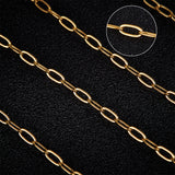 DIY Chain Bracelet Necklace Making Kit, Including Brass Paperclip Chains & Jump Rings, 304 Stainless Steel Lobster Claw Clasps, Real 18K Gold Plated, Chain: 5M/set