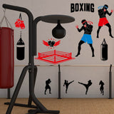 PVC Wall Stickers, Wall Decoration, Boxing Pattern, 700x290mm