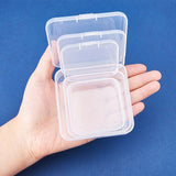 Plastic Bead Storage Containers, Rectangle, Clear, 54~74x53~73x20~25mm, 27pcs/set