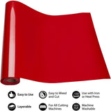 Heat Transfer Vinyl Sheets, Iron On Vinyl for T-Shirt, Clothes Fabric Decoration, Red, 30cm, about 5m/roll