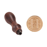 DIY Letter Scrapbook Brass Wax Seal Stamps and Wood Handle Sets, Letter.H, 25x14mm, 75mm