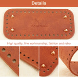 3Pcs 3 Colors PU Leather Bag Underframe, Rectangle with Round Corner & Alloy Brads, Bag Replacement Accessories, Mixed Color, 8x18.1x1.05cm, Hole: 5mm