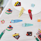 36pcs 9 styles Teachers' Day Opaque Resin Cabochons, Study Supplies, Mixed Shapes, 16~25x8~31x4.5~7.5mm, 4pcs/style